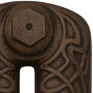 Antiqued hammered bronze